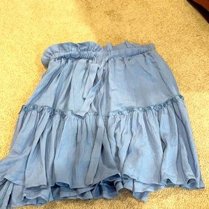 Blue flowy skirt